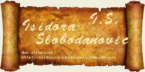 Isidora Slobodanović vizit kartica